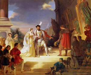 Francois I (1494-1547) med Leonardo da Vinci (1452-1519)